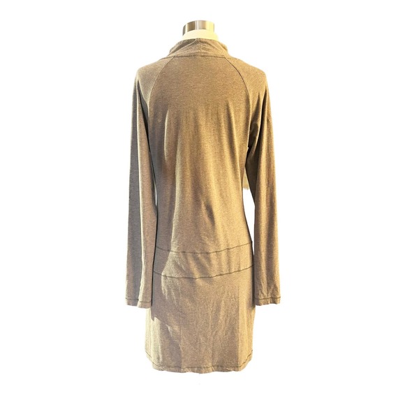 LOLE Jersey Dress Activewear Tan Hoodie Long Sleeves Medium EUC - Picture 5 of 7